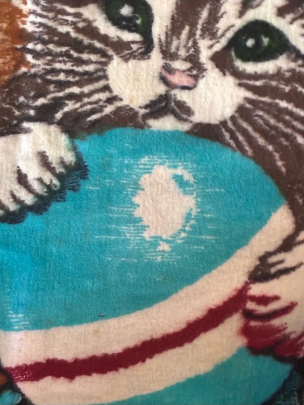 Vintage Kittens Wall Hanging Tapestry 38x55 Cottagecore Cats Decor Large